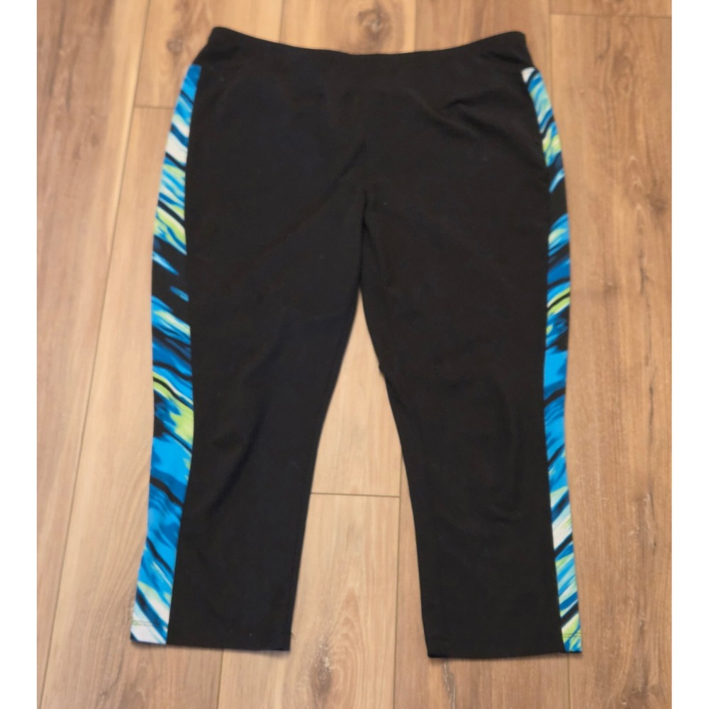 Chico's Cropped Activewear Capri Leggings Women's Size 2 (L/12) Black